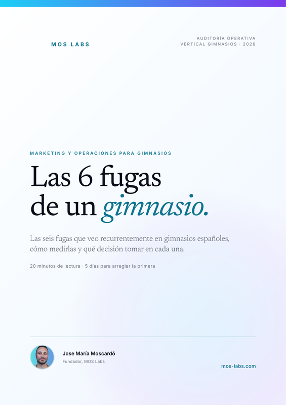 Portada de la guía 'Las 6 fugas — Gimnasios'